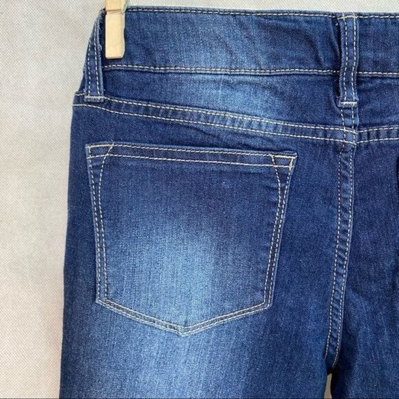 Vigoss The Jagger Stretch Demin Rhinestone Dark Blue Jeans Girls Size 14 - Picture 12 of 12